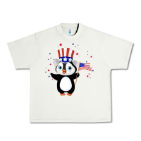 Pistachio penguin american 4th of july penguin american flag Urban Heavy Tee - linhVisuals