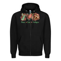 Black Peace Love Cockapoo Zipper Hoodie - Jasminsmagicworld