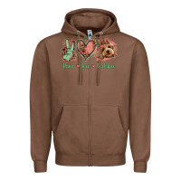 Chestnut Peace Love Cockapoo Zipper Hoodie - Jasminsmagicworld