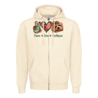 Sandshell Peace Love Cockapoo Zipper Hoodie - Jasminsmagicworld