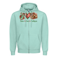 Seafoam Peace Love Cockapoo Zipper Hoodie - Jasminsmagicworld