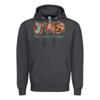 Smoke Peace Love Cockapoo Zipper Hoodie - Jasminsmagicworld