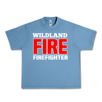 Pebble Blue wildland fire rescue department firefighters firemen uniform Urban Heavy Tee - linhVisuals