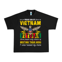 Black proud vietnam veteran son gifts raised by my hero veteran day Urban Heavy Tee - linhVisuals