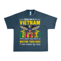 Midnight Navy proud vietnam veteran son gifts raised by my hero veteran day Urban Heavy Tee - linhVisuals