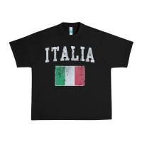 Black vintage italia italian flag italy italiano Urban Heavy Tee - linhVisuals