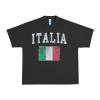 Pigment Black vintage italia italian flag italy italiano Urban Heavy Tee - linhVisuals