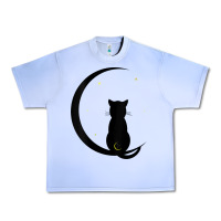 Grape Ice womens double moon cat Urban Heavy Tee - linhVisuals