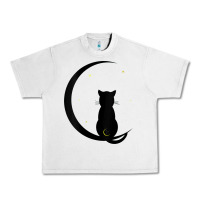 Lunar Rock womens double moon cat Urban Heavy Tee - linhVisuals
