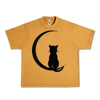 Peanut Butter womens double moon cat Urban Heavy Tee - linhVisuals