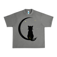 Tornado womens double moon cat Urban Heavy Tee - linhVisuals