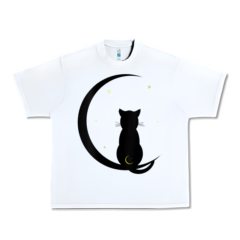 Womens Double Moon Cat Urban Heavy Tee by linhVisuals | Teevron