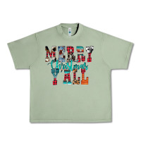 Oil Green merry christmas y'all Urban Heavy Tee - CowhideDigitalArt