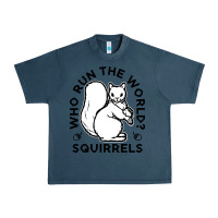 Midnight Navy who run the world squirrels Urban Heavy Tee - linhVisuals