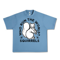 Pebble Blue who run the world squirrels Urban Heavy Tee - linhVisuals