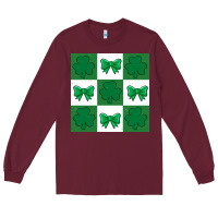 Burgundy st patricks day  2 ös 4.19.29 Long Sleeve Tee - CowhideDigitalArt