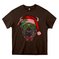Chocolate Brown christmas bison Heavy Core Tee - RanaPortraitStore