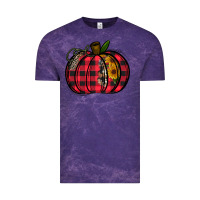 Cloud Purple Buffalo Pumpkin Vintage Tee - CowhideDigitalArt