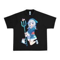 Black Gawr Gura Urban Heavy Tee - linhVisuals