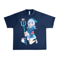 Navy Gawr Gura Urban Heavy Tee - linhVisuals
