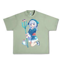 Oil Green Gawr Gura Urban Heavy Tee - linhVisuals