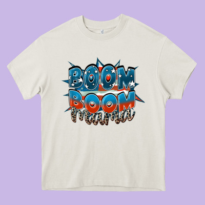 Boom Boom Mama Mother's Day Heavy Core Tee Designed By Fadigitalartstudio