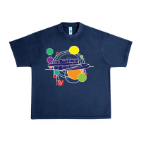 Navy retro graphic design   frank lloyd wright Urban Heavy Tee - linhVisuals