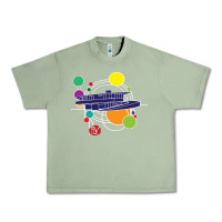 Oil Green retro graphic design   frank lloyd wright Urban Heavy Tee - linhVisuals