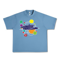 Pebble Blue retro graphic design   frank lloyd wright Urban Heavy Tee - linhVisuals
