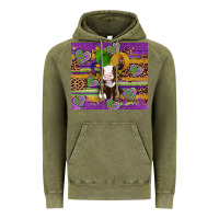 Vintage Olive mardi gras cow Vintage Hoodie - Artiststas