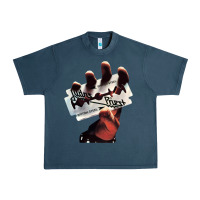 Midnight Navy Judas Of Priest - British Steel Urban Heavy Tee - linhVisuals