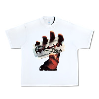 White Judas Of Priest - British Steel Urban Heavy Tee - linhVisuals
