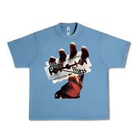 Pebble Blue Judas Of Priest - British Steel Urban Heavy Tee - linhVisuals