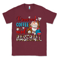 Burgundy I Run On Coffee And Baseball Frappe Classic Tee - FaDigitalArtStudio