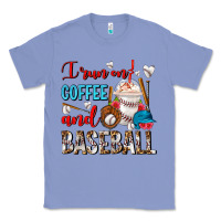 Colony Blue I Run On Coffee And Baseball Frappe Classic Tee - FaDigitalArtStudio