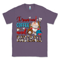 Lavender I Run On Coffee And Baseball Frappe Classic Tee - FaDigitalArtStudio