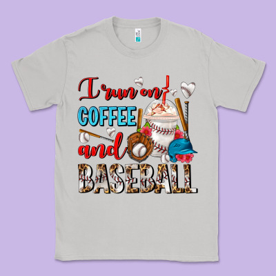 I Run On Coffee And Baseball Frappe Classic Tee Designed By Fadigitalartstudio