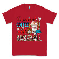 Red I Run On Coffee And Baseball Frappe Classic Tee - FaDigitalArtStudio