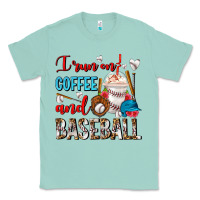 Seafoam I Run On Coffee And Baseball Frappe Classic Tee - FaDigitalArtStudio