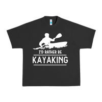 Pigment Black kayaking t  shirt i' d rather be at the lake kayaking t  shirt Urban Heavy Tee - linhVisuals