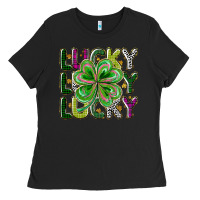 Black Lucky Ladies Tee - CowhideDigitalArt