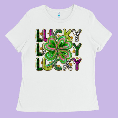 Lucky Ladies Tee Designed By Cowhidedigitalart