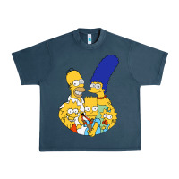 Midnight Navy simpson Urban Heavy Tee - linhVisuals