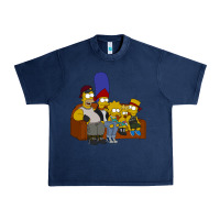 Navy simpson family Urban Heavy Tee - linhVisuals