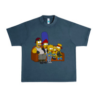 Midnight Navy simpson family Urban Heavy Tee - linhVisuals