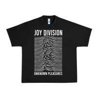 Black JOY DIVISION - UNKNOWN PLEASURES Urban Heavy Tee - linhVisuals