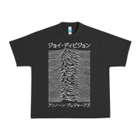 Pigment Black JOY DIVISION - UNKNOWN PLEASURES - JAPANESE Urban Heavy Tee - linhVisuals
