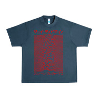 Midnight Navy JOY DIVISION - UNKNOWN PLEASURES - JAPANESE Urban Heavy Tee - linhVisuals
