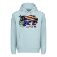 Blue Mist usa  statue of liberty Premium Hoodie - BarkalooDesign