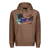 Chestnut usa  statue of liberty Premium Hoodie - BarkalooDesign